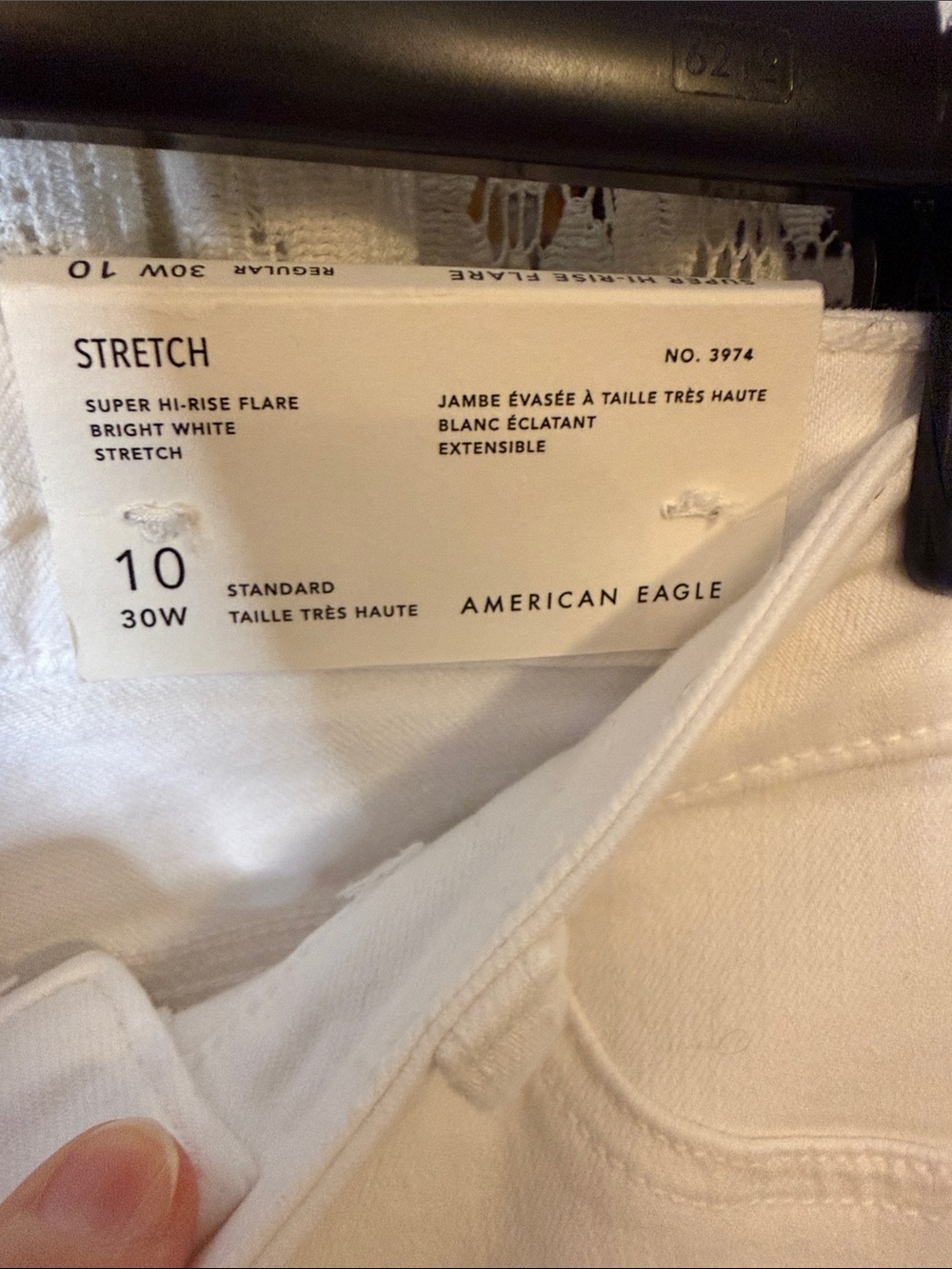 American Eagle Outfitters White Flare Jeans - Picture 8 of 8